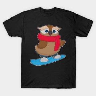 Owl Snowboard Winter sports T-Shirt